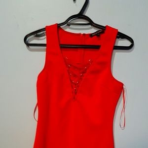 Fancy red dress - body con dress +free item